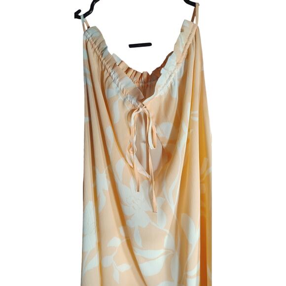 Ophelia Roe Peach and Cream Halter Top Lined with Adjustable Straps Women's 3X - Picture 3 of 8